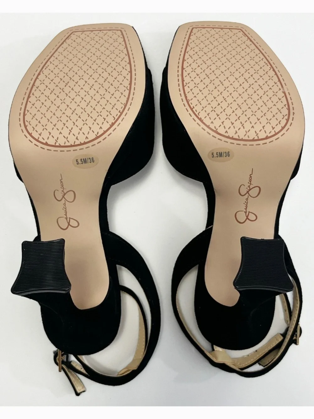 New w/ Box Black Jessica Simpson Women's Heels Size 5.5 Suede Platform Shoes